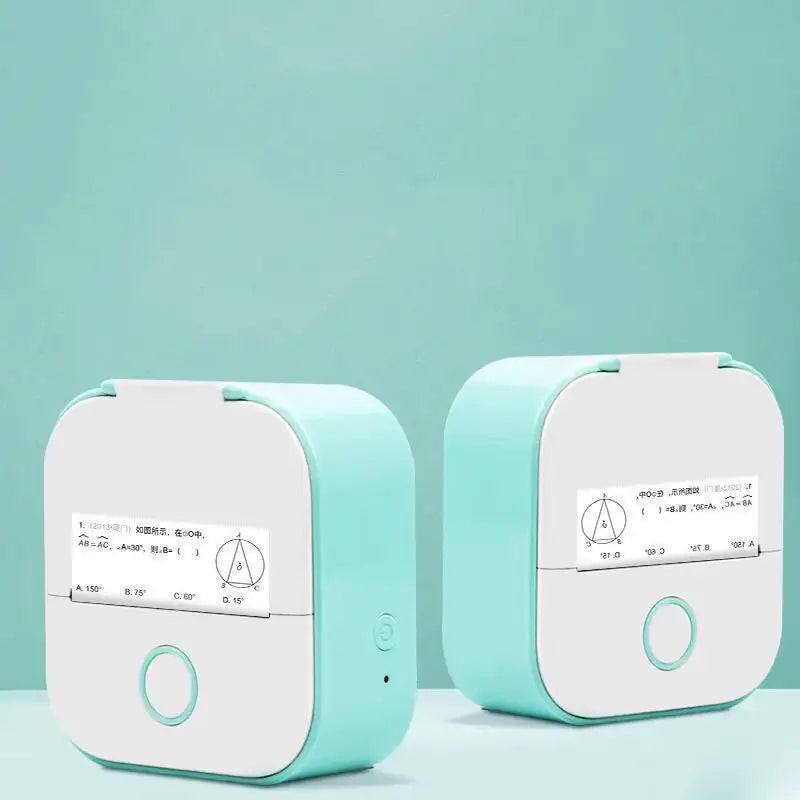 Portable Mini Thermal Label Printer Home Photo Printer Student 3x