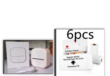 Portable Mini Thermal Label Printer Home Photo Printer Student 3x